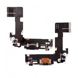 Шлейф для Apple iPhone 13, конектора зарядки, чорний, з конектором, з мікрофоном, Original (PRC), Lightning для Apple
