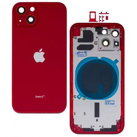 Корпус для Apple iPhone 13, червоний, с держателем SIM карты, с боковыми кнопками, Red Корпус для Apple iPhone 13, червоний, с держателем SIM карты, с боковыми кнопками, Red