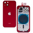 Корпус для Apple iPhone 13, червоний, с держателем SIM карты, с боковыми кнопками, Red