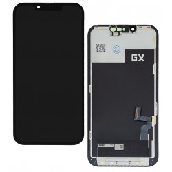 Дисплей для Apple iPhone 13, черный, c рамкой, High quality, (OLED), GX OEM Hard