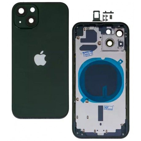 Корпус для Apple iPhone 13, зелений, з тримачем SIM-карти, з боковими кнопками Корпус для Apple iPhone 13, зелений, з тримачем SIM-карти, з боковими кнопками