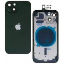 Корпус для Apple iPhone 13, зелений, з тримачем SIM-карти, з боковими кнопками