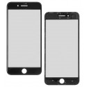 Стекло дисплея для iPhone 8 Plus, с рамкой, черное