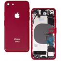 Корпус для iPhone 8, красный, со шлейфом, полный комплект