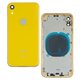 Корпус для iPhone XR, желтый, с держателем SIM-карты, с боковыми кнопками