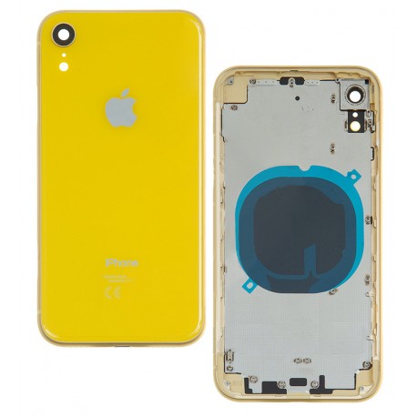 Корпус для iPhone XR, желтый, с держателем SIM-карты, с боковыми кнопками Корпус для iPhone XR, желтый, с держателем SIM-карты, с боковыми кнопками