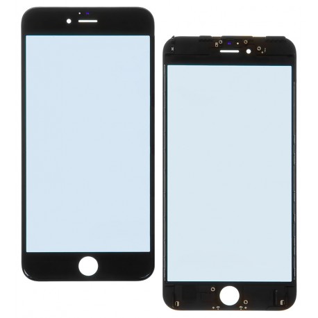 Скло корпуса для Apple iPhone 6S Plus, з рамкою, чорний