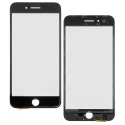 Тачскрин для Apple iPhone 8 Plus, с ОСА-пленкой, с рамкой, China quality, черный