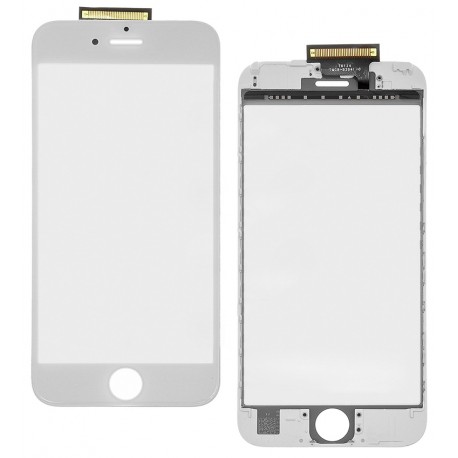 Тачскрин для Apple iPhone 6S, с ОСА-пленкой, с рамкой, China quality, белый