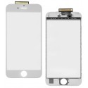 Тачскрин для Apple iPhone 6S, с ОСА-пленкой, с рамкой, China quality, белый