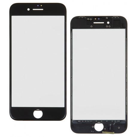 Тачскрін для Apple iPhone 8, з ОСА-плівкою, з рамкою, China quality, чорний