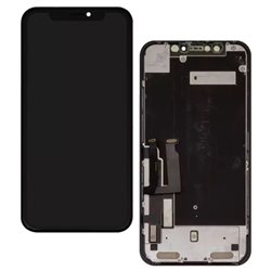 Дисплей для Apple iPhone XR, черный, с рамкой, оригинал (переклеєне скло), з пластиками камери та датчика наближення, Toshiba/Sharp version Дисплей для Apple iPhone XR, черный, с рамкой, оригинал (переклеєне скло), з пластиками камери та датчика наближення, Toshiba/Sharp version