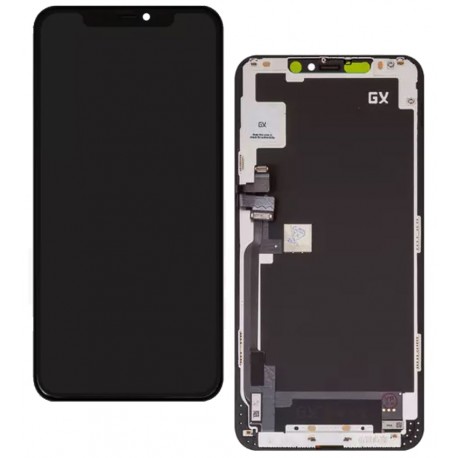 Дисплей для Apple iPhone 11 Pro Max, чорний, з рамкою, High Quality, (AMOLED), GX OEM soft Дисплей для Apple iPhone 11 Pro Max, чорний, з рамкою, High Quality, (AMOLED), GX OEM soft