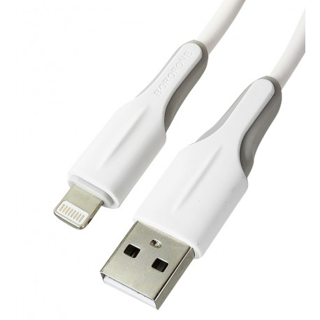 Кабель Lightning - USB, Borofone BX119, 1 метр, 2,4А, білий