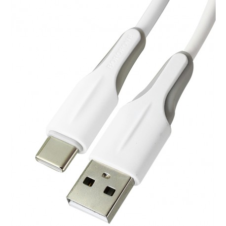Кабель Type-C - USB, Borofone BX119, 1 метр, 2,4А, білий