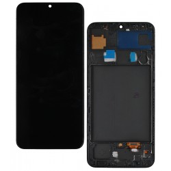 Дисплей для Samsung A305 Galaxy A30, A505 Galaxy A50, A507 Galaxy A50s, черный, с рамкой, (TFT), High Quality