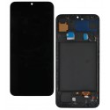 Дисплей для Samsung A305 Galaxy A30, A505 Galaxy A50, A507 Galaxy A50s, чорний, з рамкою, (TFT), високої якості