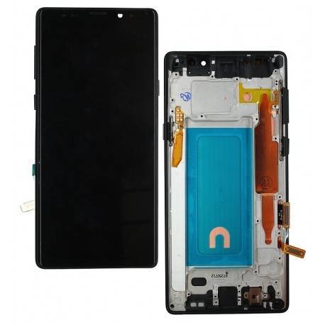 Дисплей для Samsung N960 Galaxy Note 9, чорний, з рамкою, високої якості, (TFT)