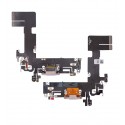 Шлейф для Apple iPhone 13, конектора зарядки, рожевий, з мікрофоном, High quality