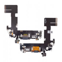 Шлейф для Apple iPhone 13, конектора зарядки, синій, з мікрофоном, High quality