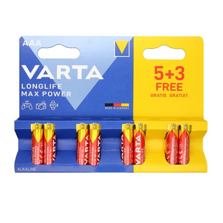 Батарейка Varta Longlife Power AAА, Alkaline, блистер (8 батареек) Батарейка Varta Longlife Power AAА, Alkaline, блистер (8 батареек)