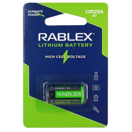 Батарейка CR123A Rablex для бездротової охоронної сигналізації (Ajax MotionProtect, Tiras), 1 шт