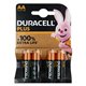 Батарейка Duracell LR06, AA, пальчикова, 4 шт