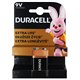 Батарейка Duracell 6F22, крона, 9V, сольова, 1 шт