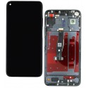 Дисплей для Huawei Honor 20, Nova 5T, чорний, з тачскрином, з рамкою, висока якість, YAL-L21