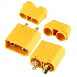 Роз’єм живлення силовий Amass XT90H-M, "папа" Роз’єм живлення силовий Amass XT90H-M, "папа"