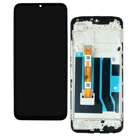 Дисплей для Oppo A17, черный, с рамкой, High Quality, HTF066H015