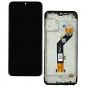 Дисплей для Tecno Pop 5 LTE, чорний, з рамкою, оригінал (переклеєне скло), BD4, BD4i, BD4a