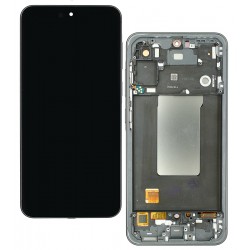 Дисплей для Samsung A566 Galaxy A56 5G (2025), черный, с серой рамкой, High Quality, (OLED)