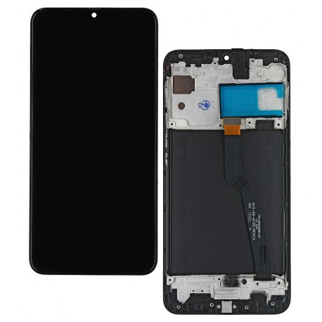 Дисплей Samsung A105F/DS Galaxy A10, чорний, з сенсорним екраном (дисплейний модуль), з рамкою, High Quality Дисплей Samsung A105F/DS Galaxy A10, чорний, з сенсорним екраном (дисплейний модуль), з рамкою, High Quality