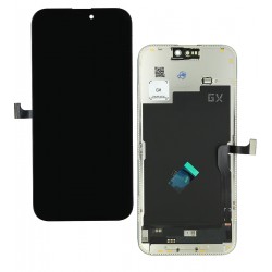 Дисплей для Apple iPhone 15 Pro Max, чорний, з сенсорним екраном, з рамкою, High Quality, GX-AMOLED