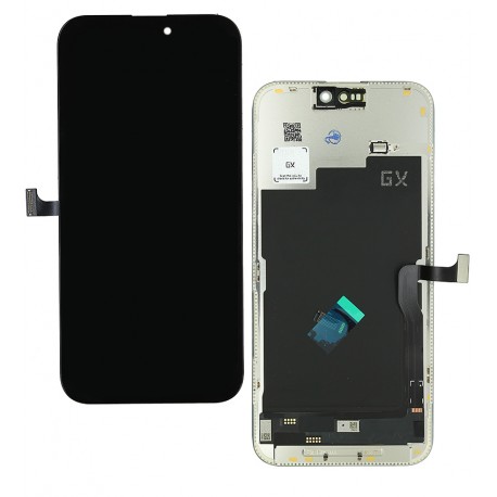Дисплей для Apple iPhone 15 Pro Max, чорний, з сенсорним екраном, з рамкою, High Quality, GX-AMOLED