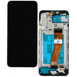 Дисплей для Samsung A035F Galaxy A03, черный, с рамкой, (Box)