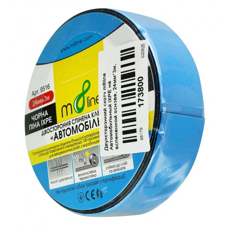 Двухсторонний скотч m8line Автомобильный IXPE на вспененной основе, 24мм*3м,