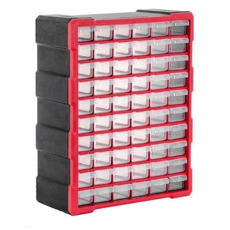 Касетниця-органайзер SG002 475*380*160 мм 60 комірок червона