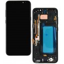 Дисплей для Samsung G955 Galaxy S8 Plus, чорний, з сенсорним екраном (дисплейний модуль), з рамкою, China quality, (TFT)