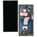 Дисплей для Samsung S918 Galaxy S23 Ultra, чорний, з рамкою, China quality, (TFT)
