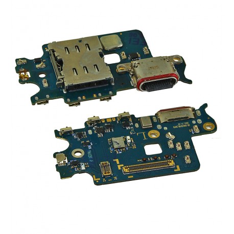 Шлейф для Samsung S901 Galaxy S22 5G, коннектора зарядки, микрофона, семь коннектора, High Quality, (плата зарядки)