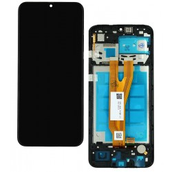 Дисплей для Samsung A032 Galaxy A03 Core, черный, с рамкой, (Box)