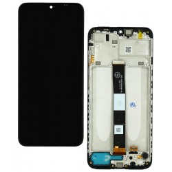 Дисплей для Xiaomi Redmi 10A, Redmi 9A, Redmi 9AT, Redmi 9C, Poco C3, Poco C31, Umidigi A9, A11, A11S, чорний, з рамкою, High Quality, (Box)