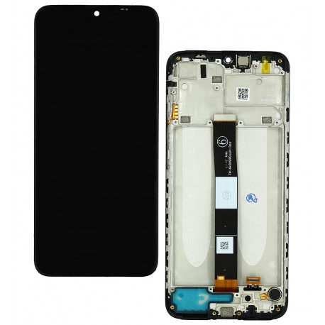 Дисплей для Xiaomi Redmi 10A, Redmi 9A, Redmi 9AT, Redmi 9C, Poco C3, Poco C31, Umidigi A9, A11, A11S, чорний, з рамкою, High Quality, (Box)