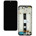Дисплей для Xiaomi Redmi 10A, Redmi 9A, Redmi 9AT, Redmi 9C, Poco C3, Poco C31, Umidigi A9, A11, A11S, чорний, з рамкою, High Quality, (Box)