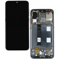 Дисплей Xiaomi Mi 9, черный, с тачскрином, с рамкой, оригинал (переклеено стекло), M1902F1G