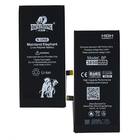 Аккумулятор Da Luxiang для Apple iPhone 8 Plus, Li-ion, 3,82 B, 3850mAh, увеличенная емкость, Original IC