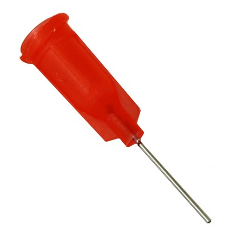 Голка-дозатор на шприц для BGA/SMD флюсу та пасти, метал-пластик під гвинт, 24G, d=0,3 мм