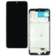 Дисплей для Samsung M225 Galaxy M22, чорний, з рамкою, China quality, (TFT)